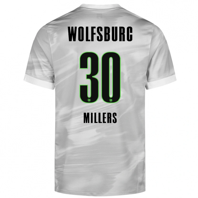 Danxen Kinder Kristers Millers #30 Grau Weiß Auswärtstrikot Trikot 2025/26 T-Shirt Schweiz