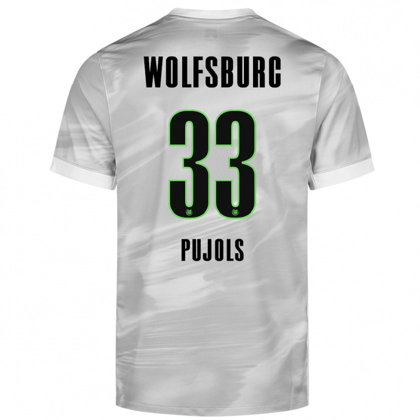 Danxen Kinder Judit Pujols #33 Grau Weiß Auswärtstrikot Trikot 2025/26 T-Shirt Schweiz