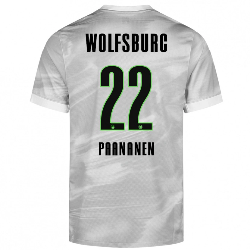 Danxen Kinder Otto Paananen #22 Grau Weiß Auswärtstrikot Trikot 2025/26 T-Shirt Schweiz