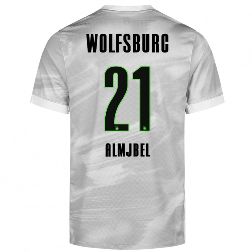 Danxen Kinder Mohamad Almjbel #21 Grau Weiß Auswärtstrikot Trikot 2025/26 T-Shirt Schweiz