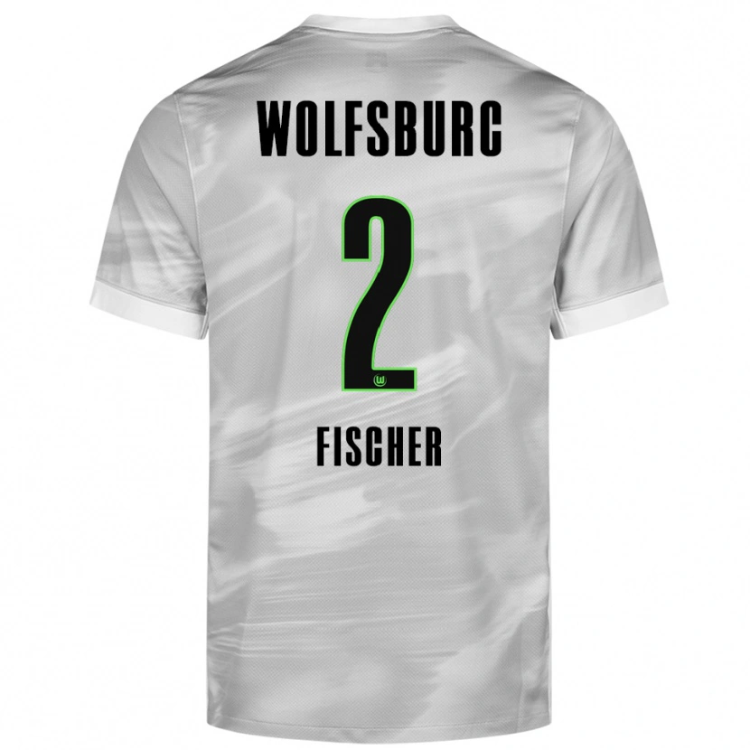 Danxen Kinder Kilian Fischer #2 Grau Weiß Auswärtstrikot Trikot 2025/26 T-Shirt Schweiz