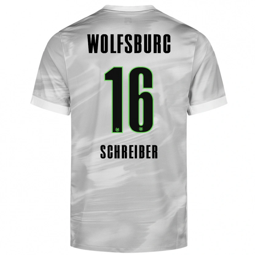 Danxen Kinder Maximilian Schreiber #16 Grau Weiß Auswärtstrikot Trikot 2025/26 T-Shirt Schweiz