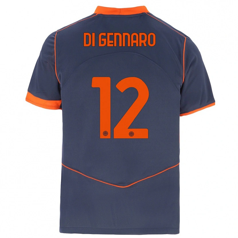 Danxen Kinder Raffaele Di Gennaro #12 Grau Orange Ausweichtrikot Trikot 2025/26 T-Shirt Schweiz