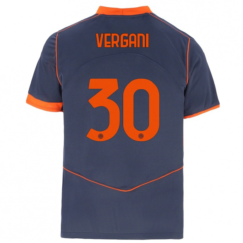 Danxen Kinder Bianca Vergani #30 Grau Orange Ausweichtrikot Trikot 2025/26 T-Shirt Schweiz