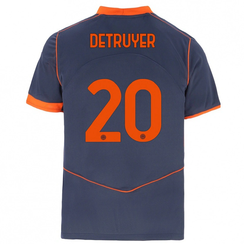 Danxen Kinder Marie Detruyer #20 Grau Orange Ausweichtrikot Trikot 2025/26 T-Shirt Schweiz