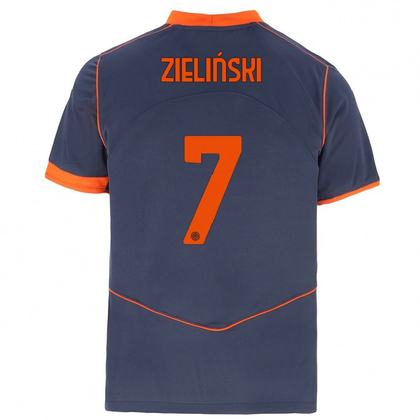 Danxen Kinder Piotr Zieliński #7 Grau Orange Ausweichtrikot Trikot 2025/26 T-Shirt Schweiz