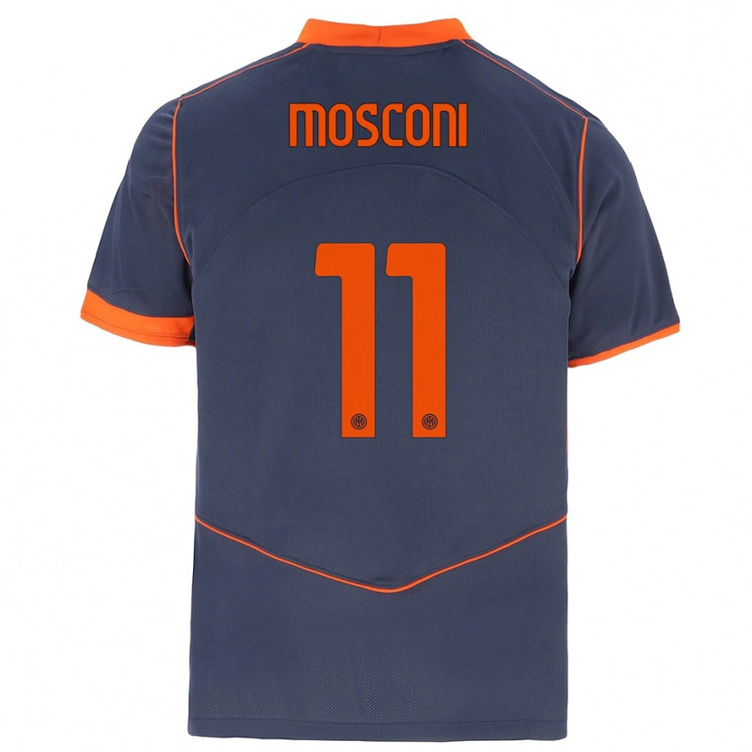 Danxen Kinder Mattia Mosconi #11 Grau Orange Ausweichtrikot Trikot 2025/26 T-Shirt Schweiz