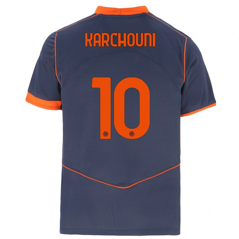 Danxen Kinder Ghoutia Karchouni #10 Grau Orange Ausweichtrikot Trikot 2025/26 T-Shirt Schweiz