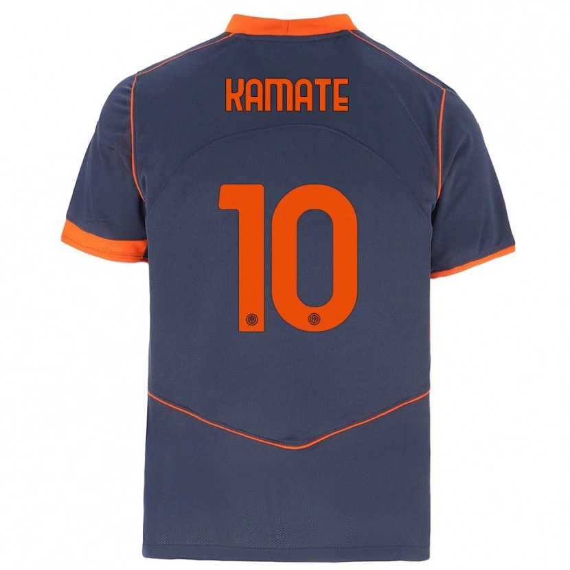 Danxen Kinder Issiaka Kamate #10 Grau Orange Ausweichtrikot Trikot 2025/26 T-Shirt Schweiz