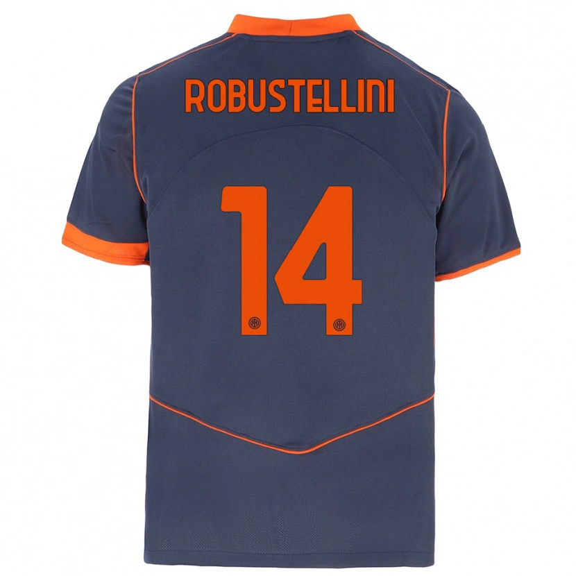 Danxen Kinder Chiara Robustellini #14 Grau Orange Ausweichtrikot Trikot 2025/26 T-Shirt Schweiz