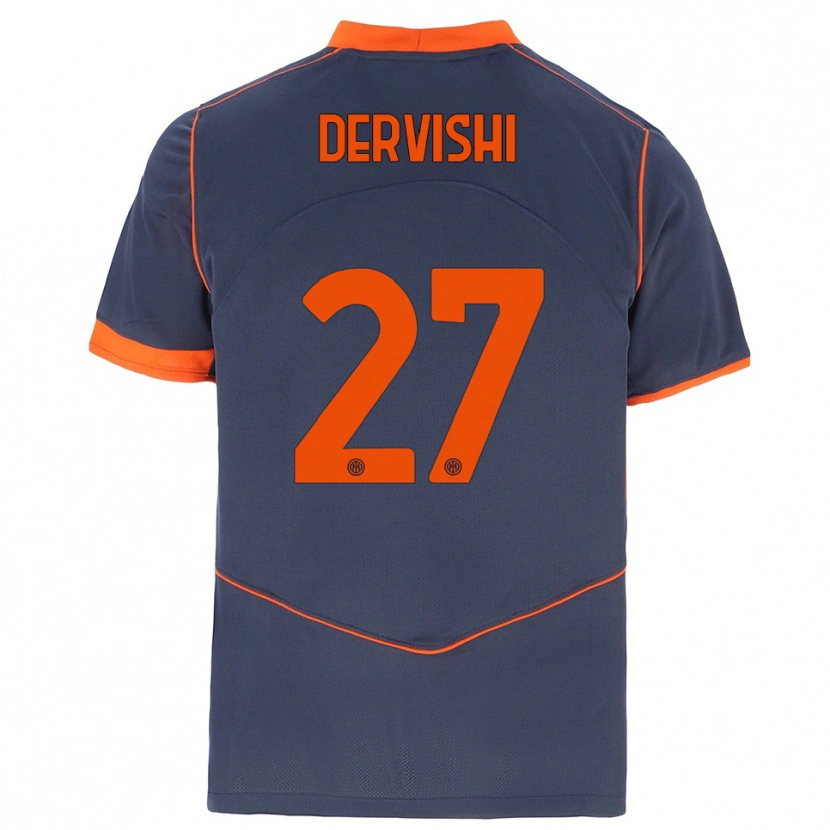 Danxen Kinder Kristian Dervishi #27 Grau Orange Ausweichtrikot Trikot 2025/26 T-Shirt Schweiz