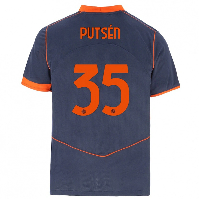 Danxen Kinder Dino Putsén #35 Grau Orange Ausweichtrikot Trikot 2025/26 T-Shirt Schweiz