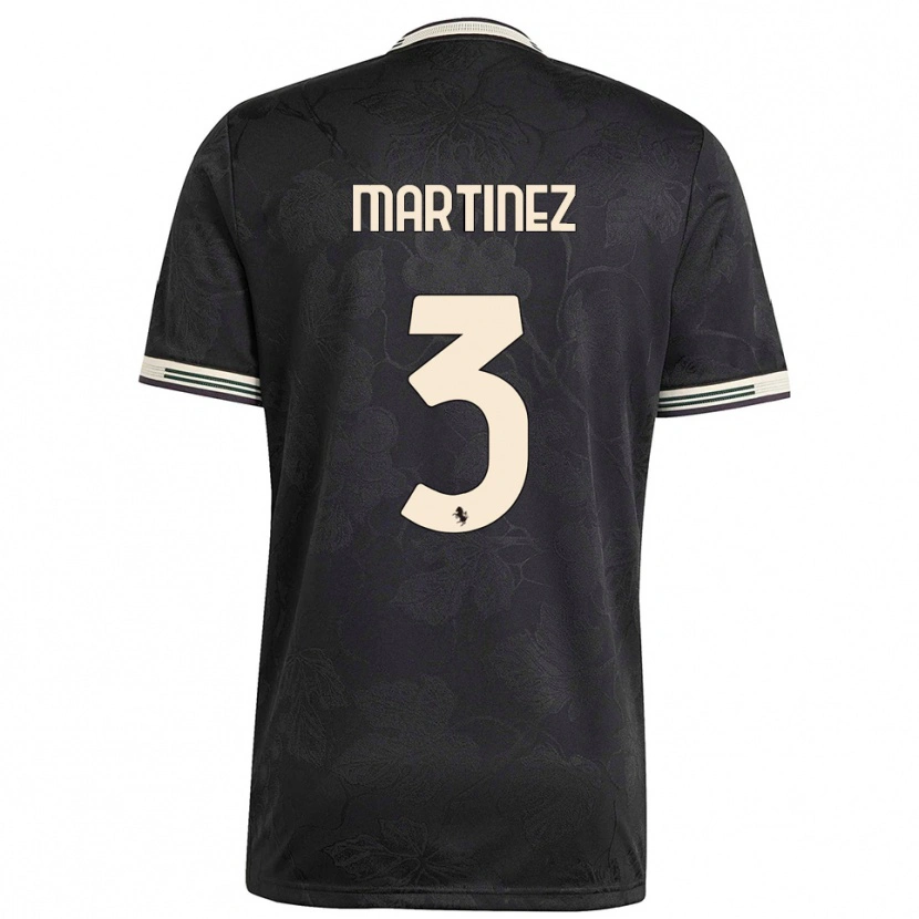 Danxen Kinder Bruno Martinez #3 Schwarz Weiß Grün Ausweichtrikot Trikot 2025/26 T-Shirt Schweiz