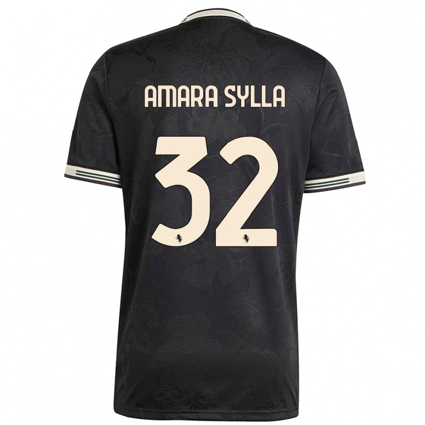 Danxen Kinder Idris Amara Sylla #32 Schwarz Weiß Grün Ausweichtrikot Trikot 2025/26 T-Shirt Schweiz