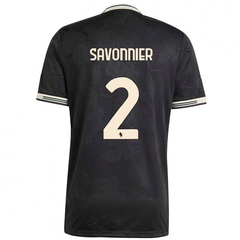 Danxen Kinder Nelson Savonnier #2 Schwarz Weiß Grün Ausweichtrikot Trikot 2025/26 T-Shirt Schweiz