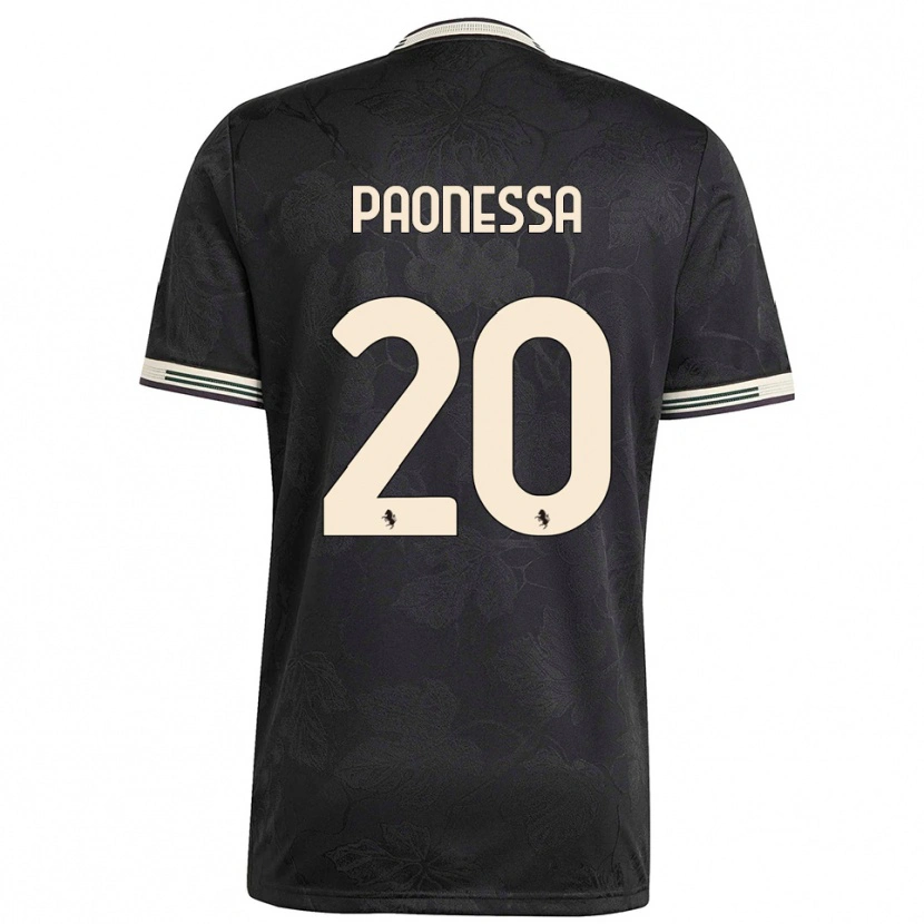 Danxen Kinder Riccardo Paonessa #20 Schwarz Weiß Grün Ausweichtrikot Trikot 2025/26 T-Shirt Schweiz