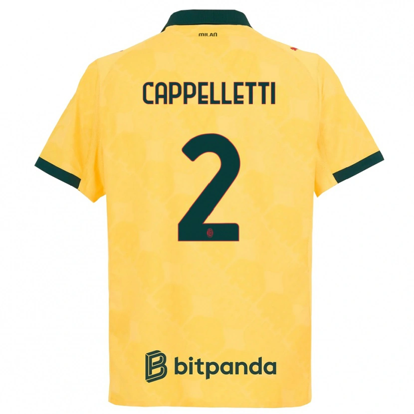 Danxen Kinder Mattia Cappelletti #2 Gelb Schwarz Ausweichtrikot Trikot 2025/26 T-Shirt Schweiz