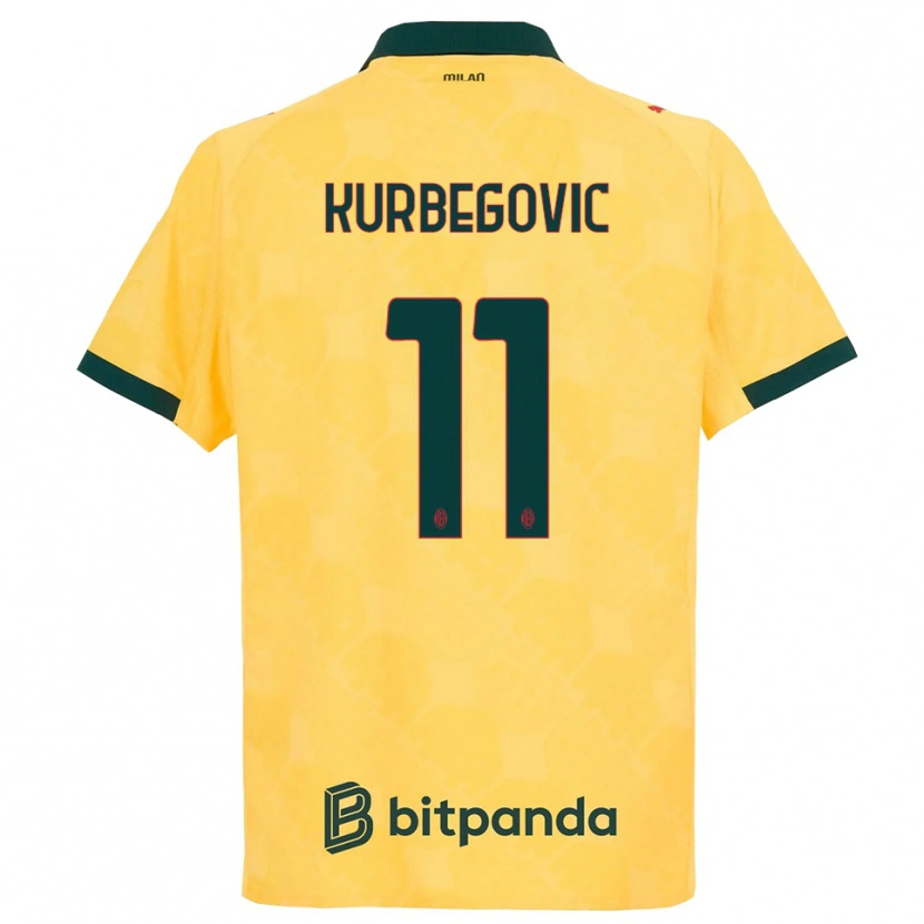 Danxen Kinder Dino Kurbegovic #11 Gelb Schwarz Ausweichtrikot Trikot 2025/26 T-Shirt Schweiz
