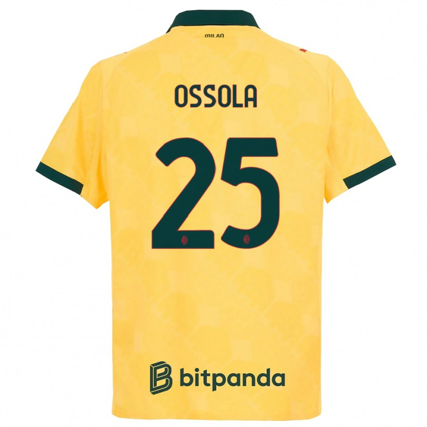 Danxen Kinder Lorenzo Ossola #25 Gelb Schwarz Ausweichtrikot Trikot 2025/26 T-Shirt Schweiz