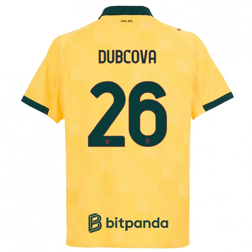Danxen Kinder Michaela Dubcova #26 Gelb Schwarz Ausweichtrikot Trikot 2025/26 T-Shirt Schweiz