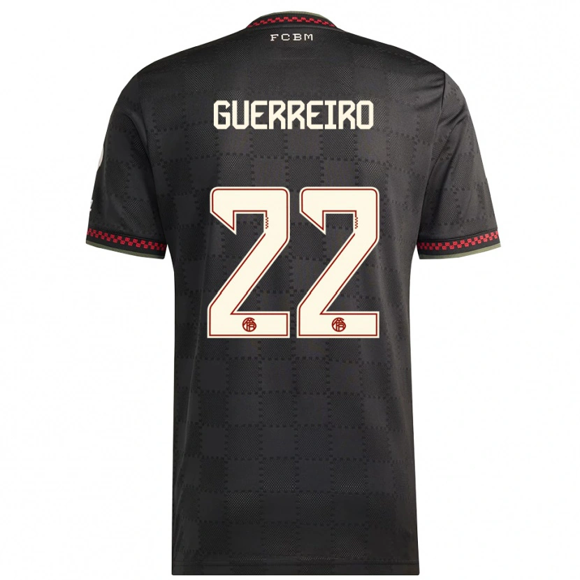 Danxen Kinder Raphaël Guerreiro #22 Schwarz Weiß Ausweichtrikot Trikot 2025/26 T-Shirt Schweiz