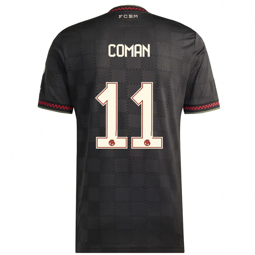 Danxen Kinder Kingsley Coman #11 Schwarz Weiß Ausweichtrikot Trikot 2025/26 T-Shirt Schweiz