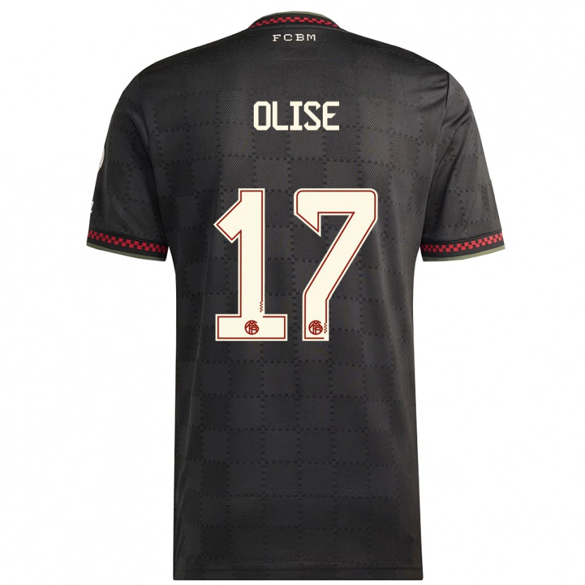Danxen Kinder Michael Olise #17 Schwarz Weiß Ausweichtrikot Trikot 2025/26 T-Shirt Schweiz