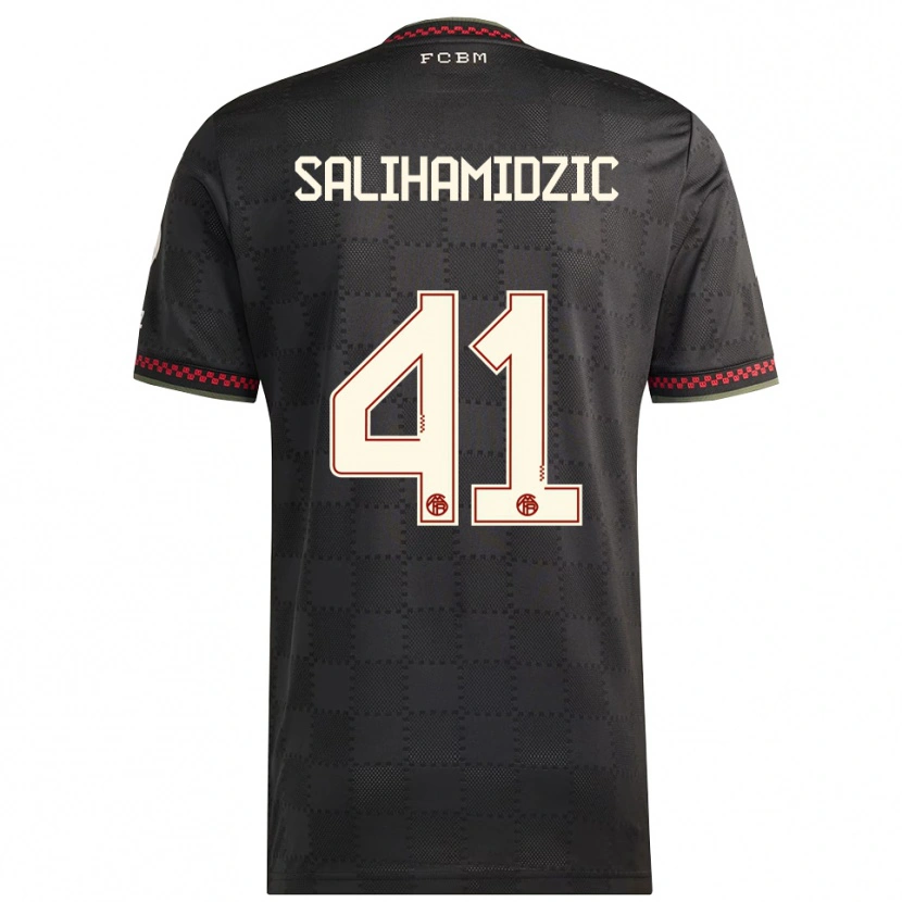 Danxen Kinder Nick Salihamidzic #41 Schwarz Weiß Ausweichtrikot Trikot 2025/26 T-Shirt Schweiz