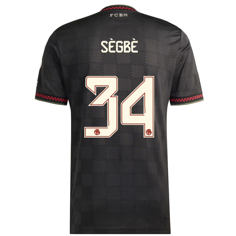 Danxen Kinder Désiré Sègbè #34 Schwarz Weiß Ausweichtrikot Trikot 2025/26 T-Shirt Schweiz