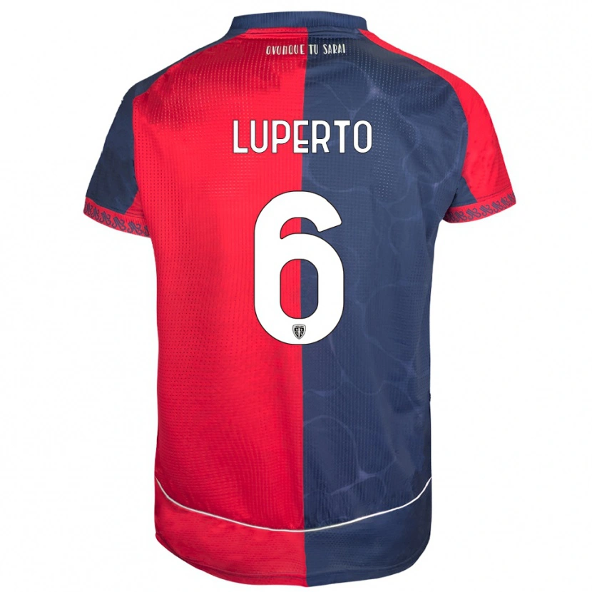 Danxen Herren Sebastiano Luperto #6 Rot Marineblau Heimtrikot Trikot 2025/26 T-Shirt Schweiz