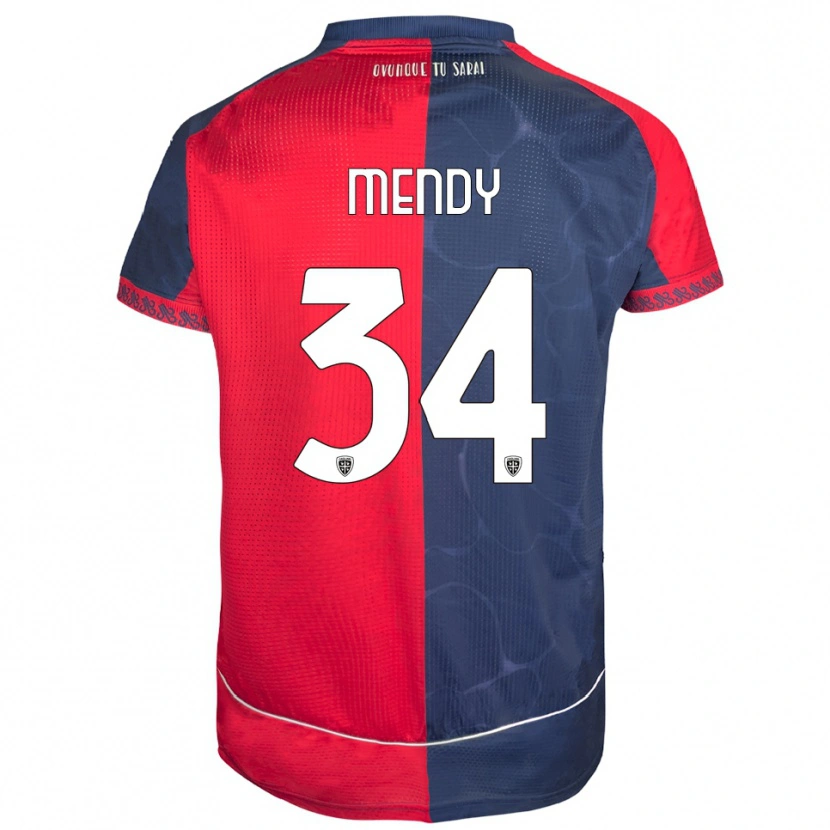 Danxen Herren Paul Mendy #34 Rot Marineblau Heimtrikot Trikot 2025/26 T-Shirt Schweiz