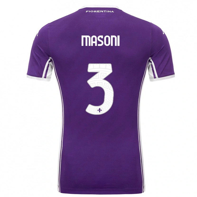 Danxen Herren Tommaso Masoni #3 Lila Weiß Heimtrikot Trikot 2025/26 T-Shirt Schweiz