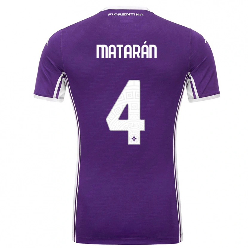 Danxen Herren Federico Matarán #4 Lila Weiß Heimtrikot Trikot 2025/26 T-Shirt Schweiz