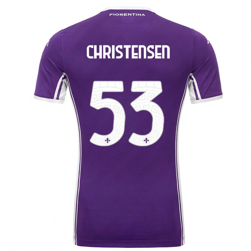 Danxen Herren Oliver Christensen #53 Lila Weiß Heimtrikot Trikot 2025/26 T-Shirt Schweiz