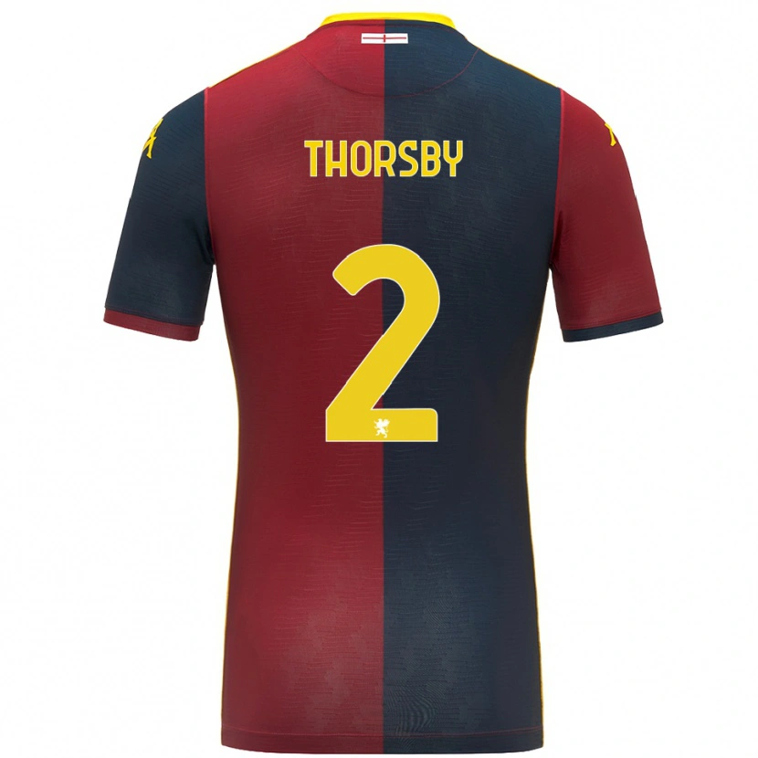 Danxen Herren Morten Thorsby #2 Rot Königsblau Heimtrikot Trikot 2025/26 T-Shirt Schweiz