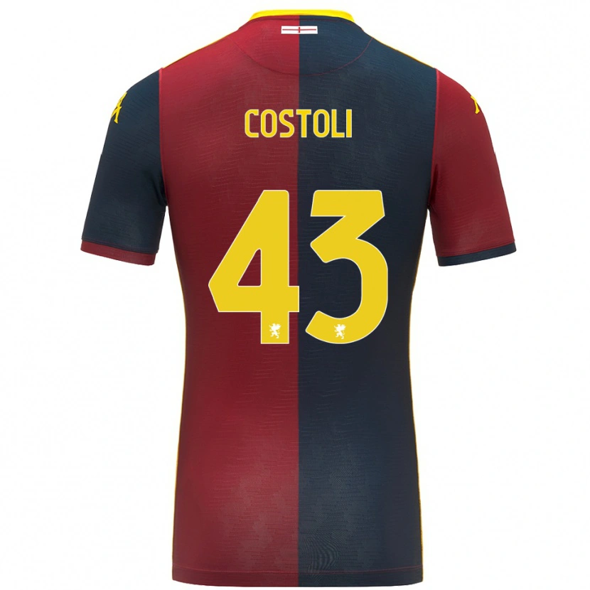 Danxen Herren Lorenzo Costoli #43 Rot Königsblau Heimtrikot Trikot 2025/26 T-Shirt Schweiz