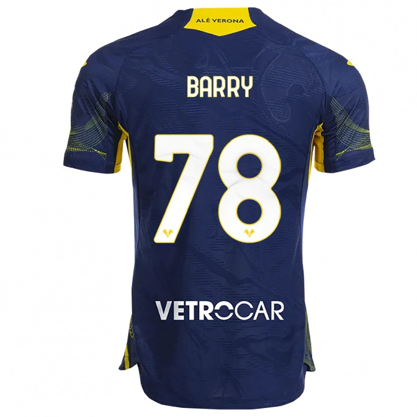 Danxen Herren Oumar Barry #78 Marineblau Gelb Heimtrikot Trikot 2025/26 T-Shirt Schweiz