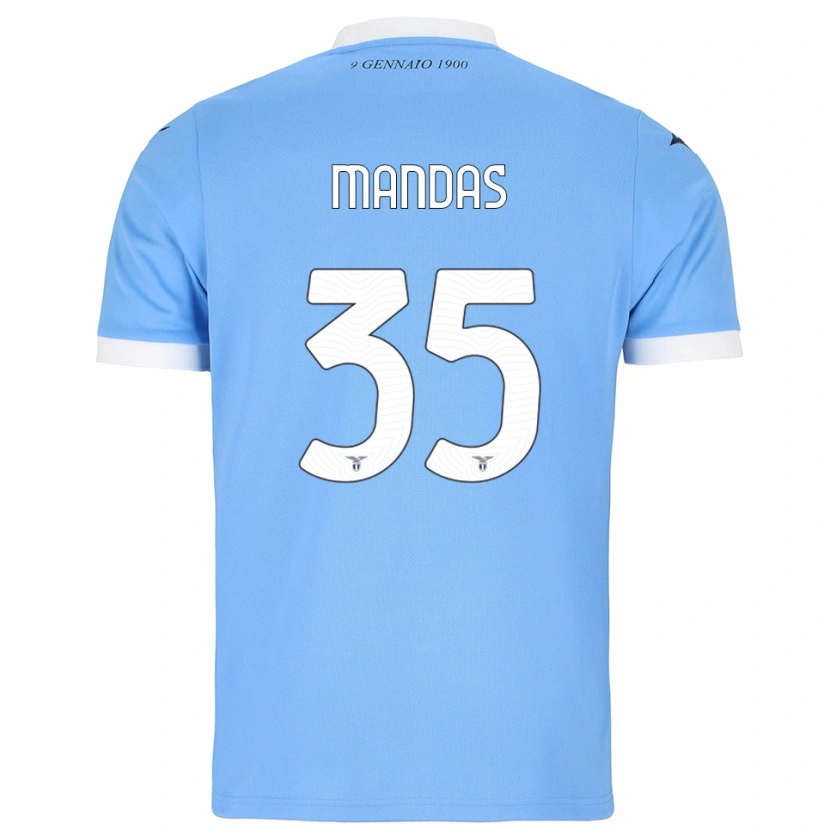 Danxen Herren Christos Mandas #35 Himmelblau Weiß Heimtrikot Trikot 2025/26 T-Shirt Schweiz