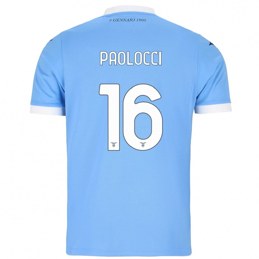 Danxen Herren Gabriele Paolocci #16 Himmelblau Weiß Heimtrikot Trikot 2025/26 T-Shirt Schweiz