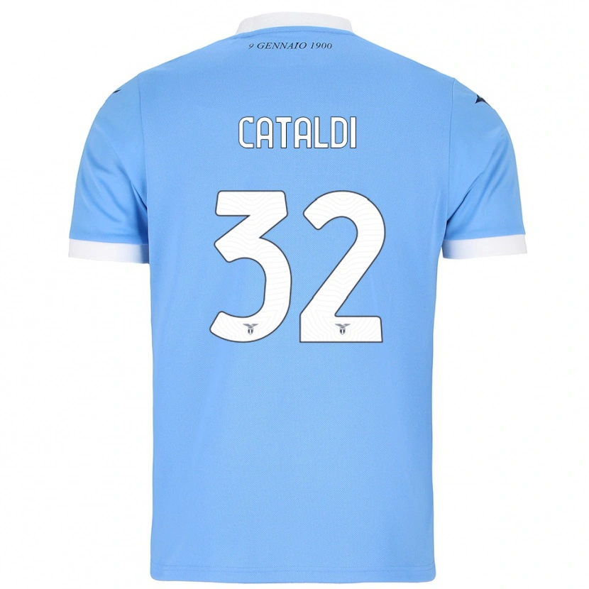 Danxen Herren Danilo Cataldi #32 Himmelblau Weiß Heimtrikot Trikot 2025/26 T-Shirt Schweiz