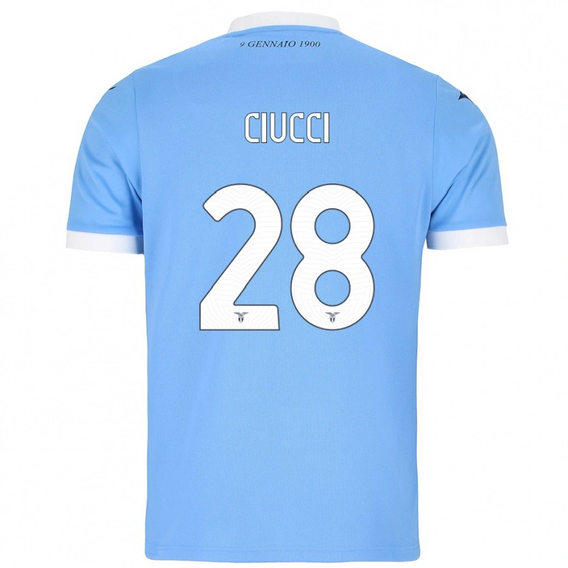 Danxen Herren Federico Ciucci #28 Himmelblau Weiß Heimtrikot Trikot 2025/26 T-Shirt Schweiz
