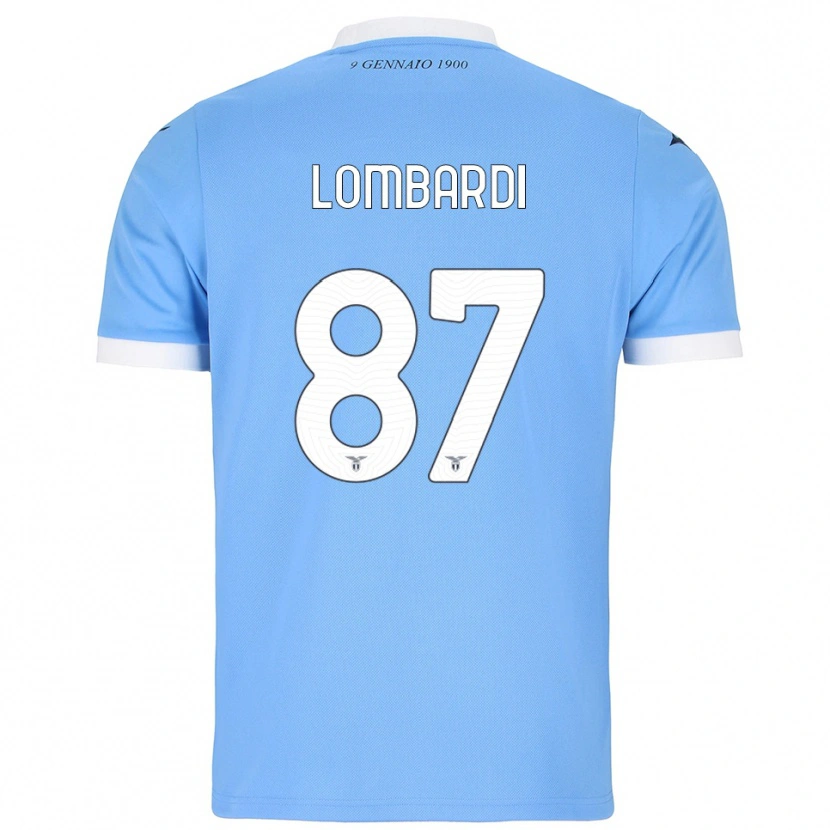 Danxen Herren Cristiano Lombardi #87 Himmelblau Weiß Heimtrikot Trikot 2025/26 T-Shirt Schweiz