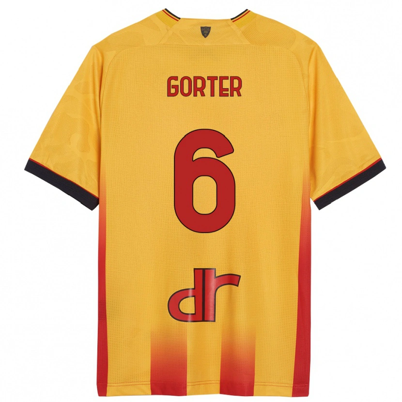 Danxen Herren Olaf Gorter #6 Gelb Orange Heimtrikot Trikot 2025/26 T-Shirt Schweiz