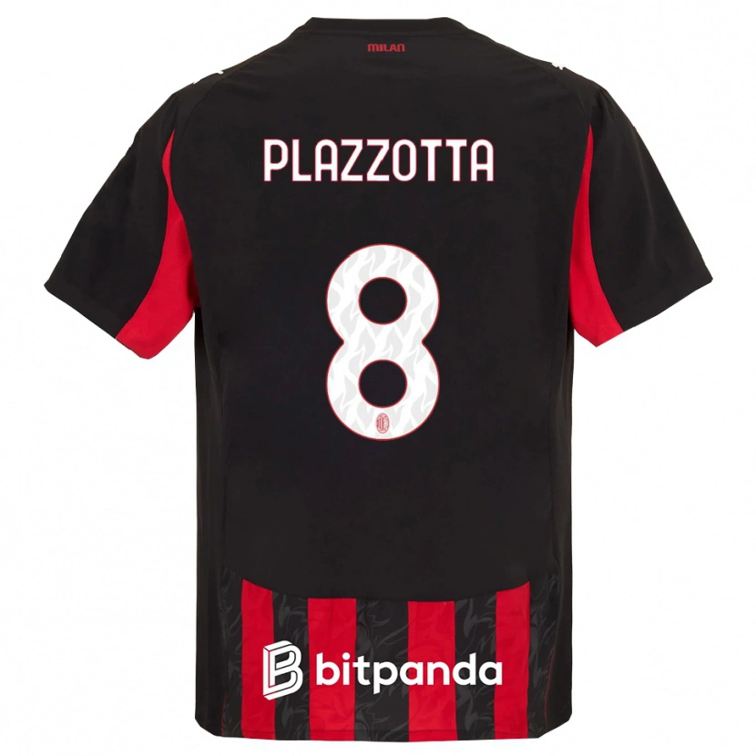 Danxen Herren Filippo Plazzotta #8 Rot Schwarz Heimtrikot Trikot 2025/26 T-Shirt Schweiz