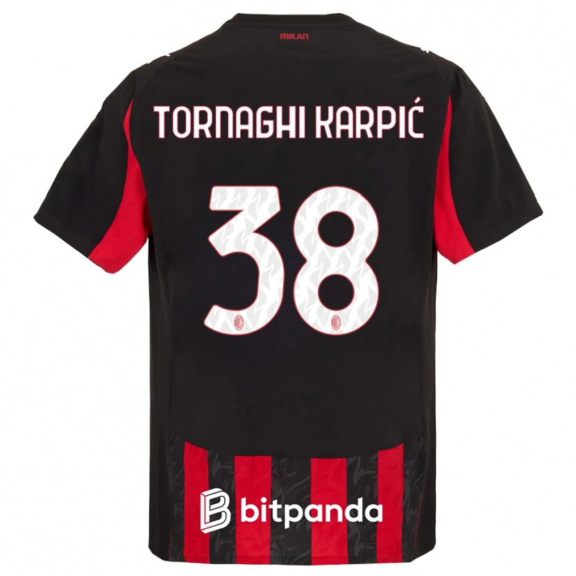 Danxen Herren Lavinia Tornaghi Karpić #38 Rot Schwarz Heimtrikot Trikot 2025/26 T-Shirt Schweiz