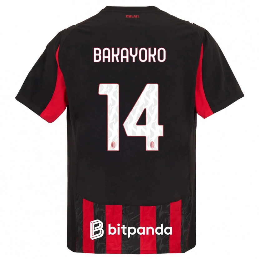Danxen Herren Tiemoue Bakayoko #14 Rot Schwarz Heimtrikot Trikot 2025/26 T-Shirt Schweiz