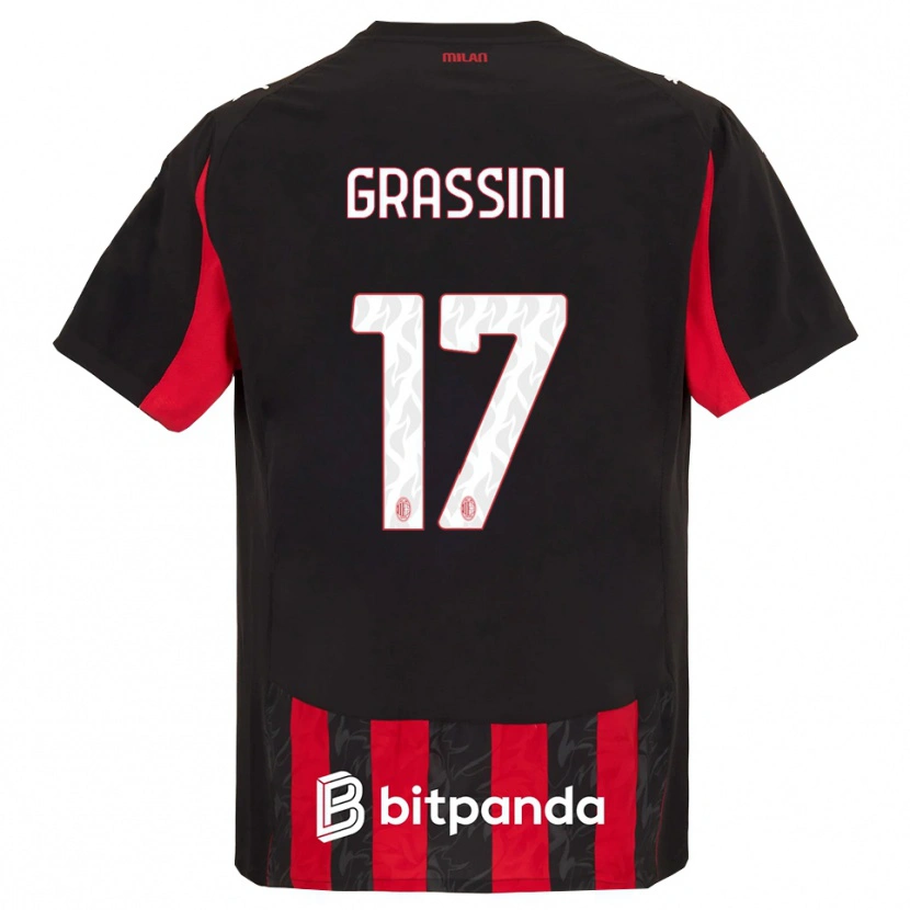 Danxen Herren Riccardo Grassini #17 Rot Schwarz Heimtrikot Trikot 2025/26 T-Shirt Schweiz