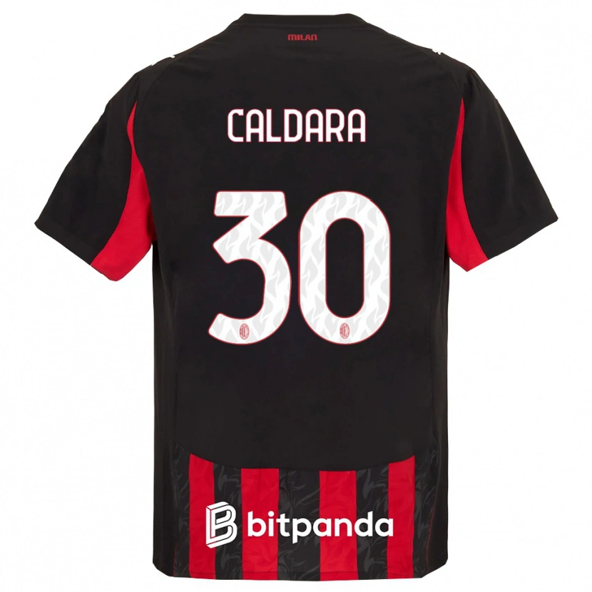 Danxen Herren Mattia Caldara #30 Rot Schwarz Heimtrikot Trikot 2025/26 T-Shirt Schweiz