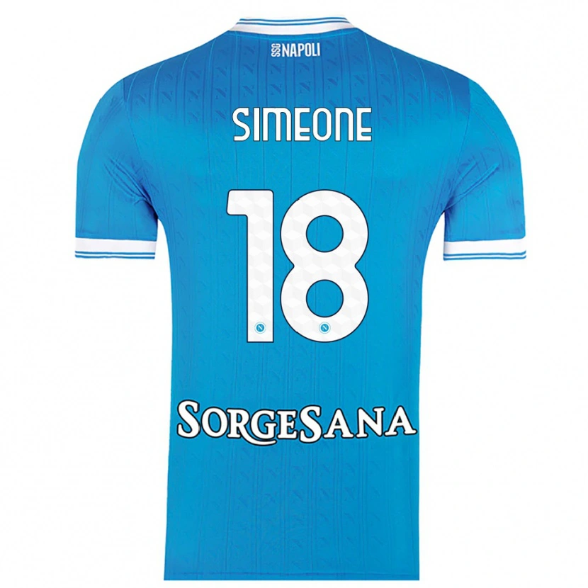 Danxen Herren Giovanni Simeone #18 Himmelblau Weiß Heimtrikot Trikot 2025/26 T-Shirt Schweiz