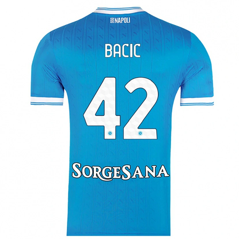Danxen Herren Doris Bačić #42 Himmelblau Weiß Heimtrikot Trikot 2025/26 T-Shirt Schweiz